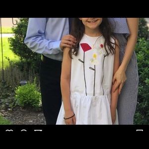 Unique girl dress white size 12- excellent condition- excellent quality.